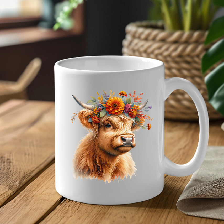 Highland Cow Ceramic Mug