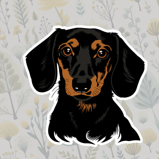 Miniature Dachshund Glossy Premium Vinyl Sticker