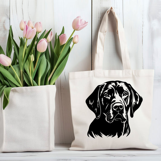 Black Labrador 100% Cotton Tote Bag