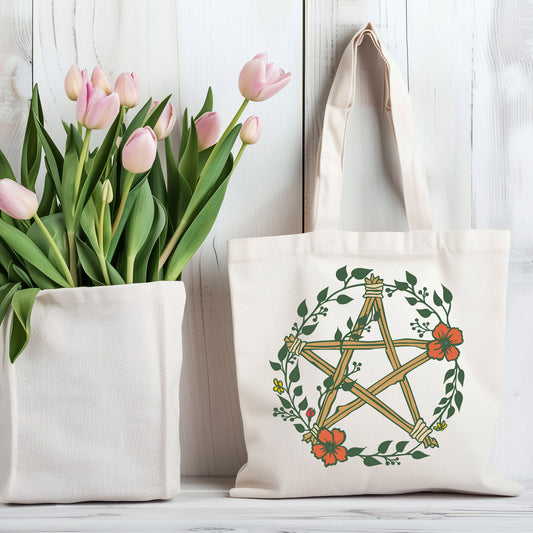 Pentagram 100% Cotton Tote Bag