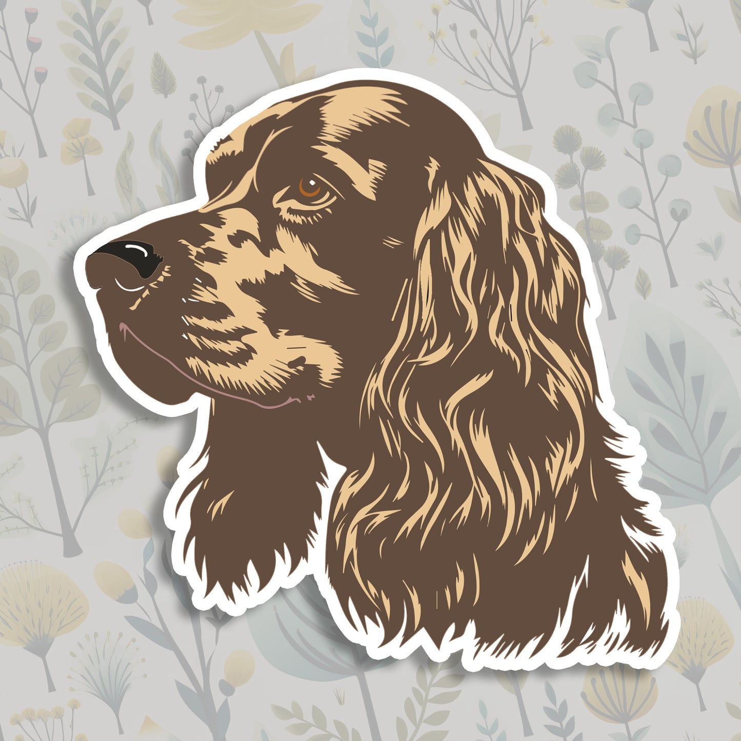 Cocker Spaniel Glossy Premium Vinyl Sticker