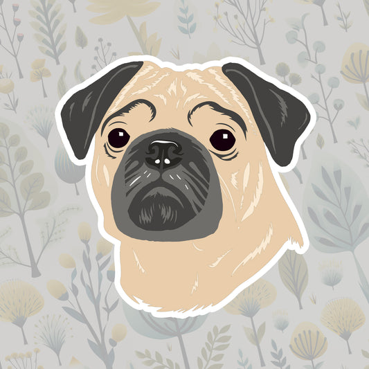 Pug Glossy Premium Vinyl Sticker