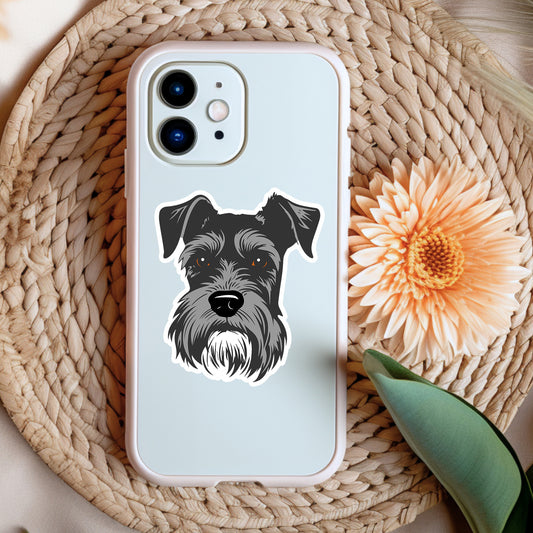 Miniature Schnauzer Glossy Premium Vinyl Sticker